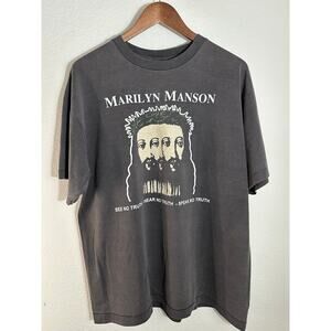 Marilyn Manson Believe Vintage Reprint Single Stitch T-shirt Giant Tag